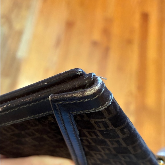 Vintage Gucci Dark Brown Suede & Leather Flap Wallet with Gold Logo Italy - Picture 7 of 8